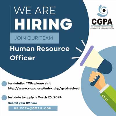 Human Resource Officer - CGPA Jobs