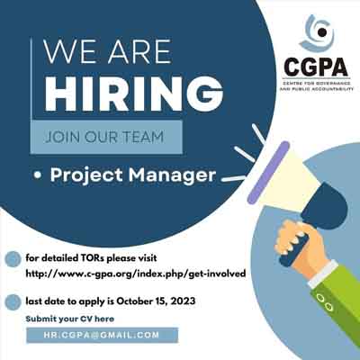 Project Manager - CGPA Jobs