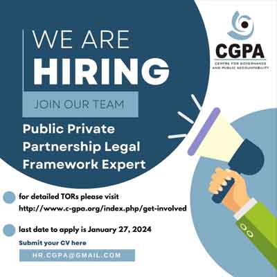 Public Private Partnership Legal Framework Expert - CGPA Jobs