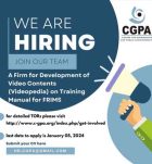 A FIRM FOR DEVELOPMENT OF VIDEO CONTENTS (VIDEOPEDIA) ON TRAINING MANUAL FOR Firms - CGPA Job