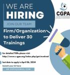 Firm Organization to Deliver 30 Trainings - CGPA Jobs