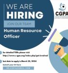 Human Resource Officer - CGPA Jobs