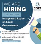 Integrated Expert on Local Governance - CGPA Jobs