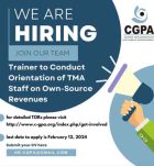 Trainer to Conduct Orientation of TMA Staff on Own Source Revenue - CGPA Jobs