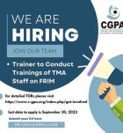 Trainer to Conduct Trainings of TMA Staff on FRIM - CGPA Jobs